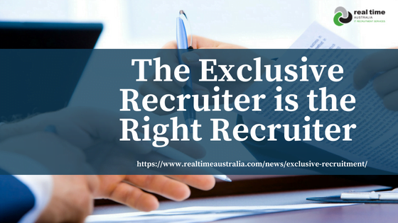 The Exclusive Recruiter is the Right Recruiter
